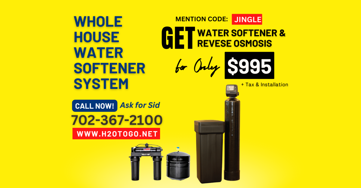 Water Purification System - Water Softener & Reverse Osmosis Package for only $995 from H2OtoGo Las Vegas NV