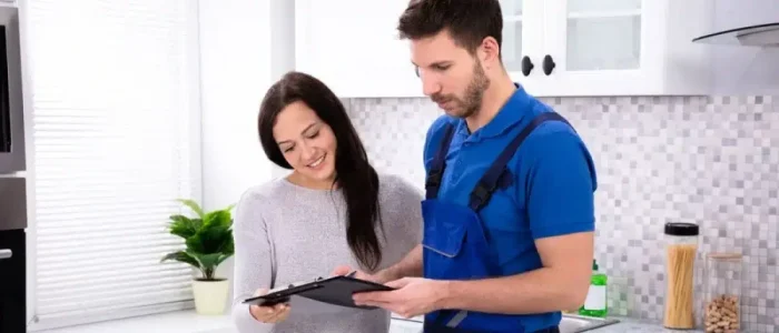 Water expert on consultation with housewife