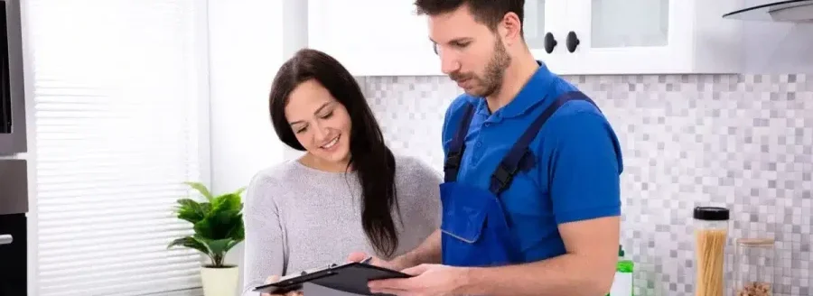 Water expert on consultation with housewife